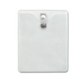 Vinyl Vertical Badge Holders w 2-Hole Clip, 3.3" x 4.3"